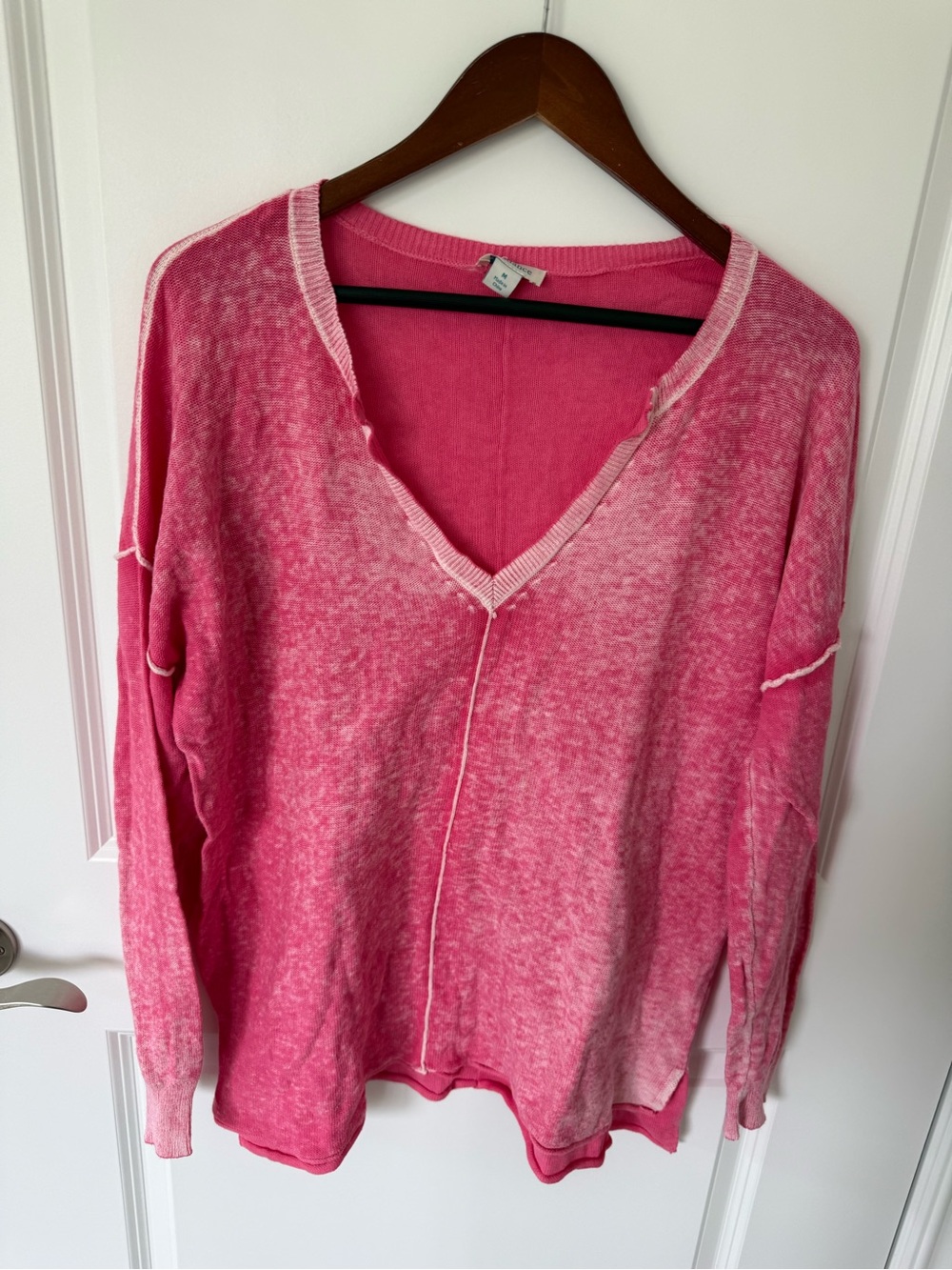 Sundance V Neck Acid Wash Sweater Size Medium